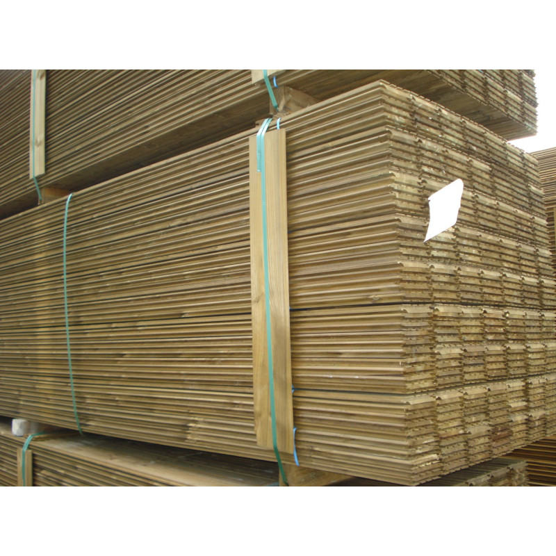 LAME DE BARDAGE CLIN PROFIL VICTORIA 21X145MM LONGUEUR 2.96M TRAITE CLASSE 4
