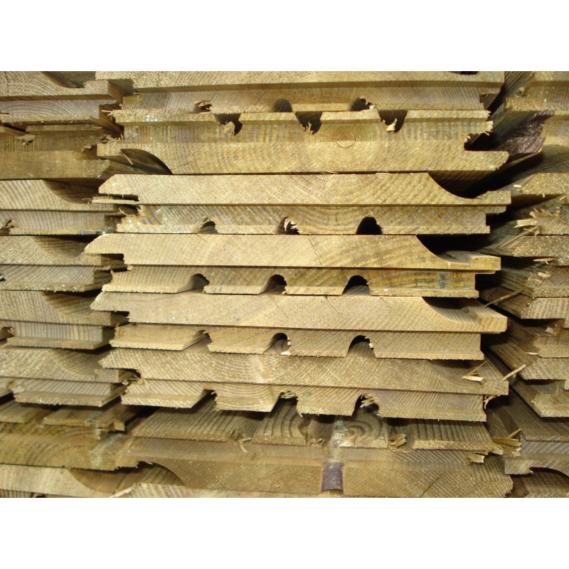 LAME DE BARDAGE CLIN PROFIL VICTORIA 21X145MM LONGUEUR 5.70M TRAITE CLASSE 4