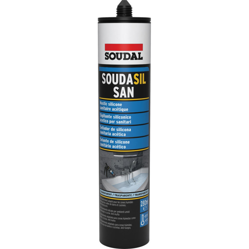 SOUDASIL Sanitaire transparent - cartouche de 280ml