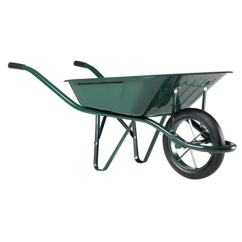BROUETTE 90 L VERTE EN ROUE PLEINE