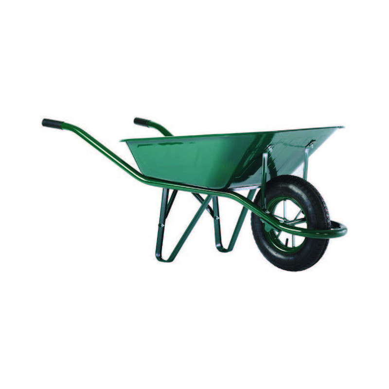 BROUETTE 90 L VERTE EN ROUE GONFLABLE