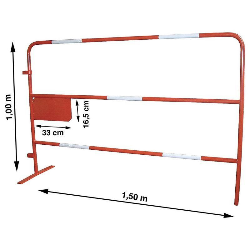 BARRIERE TP - PLAQUE SOUDÉE - BANDES BLANCHES