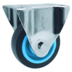Roulette Gemroll platine fixe Resilex gris 100mm 200kg.