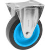 Roulette Gemroll platine fixe Resilex gris 100mm 200kg.