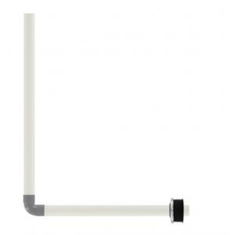 Tube de chasse coudé 28mm. 520x200mm en PVC pour Presto 1000-P1000 XL