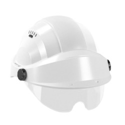 CASQUE CHANTIER ORIZON BLANC VISIERE BLANCHE AVEC LUNETTE