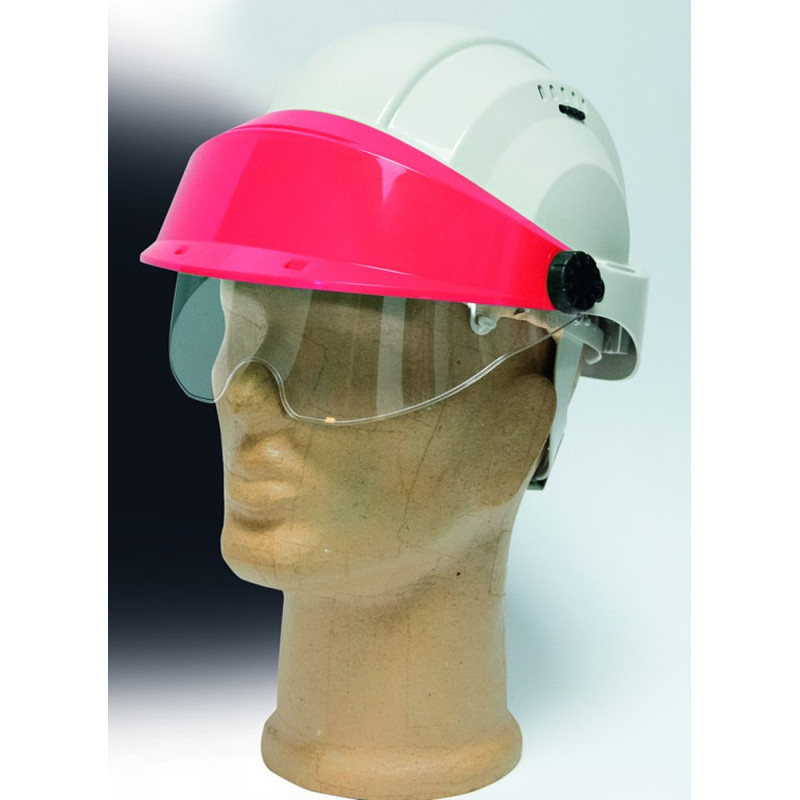 CASQUE CHANTIER ORIZON BLANC VISIERE BLANCHE AVEC LUNETTE
