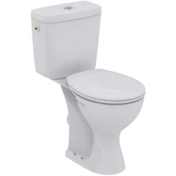 Pack WC surélevé 70 x 38.5 cm NF NOE en porcelaine vitrifiée blanc