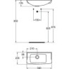 Lave-mains 50 x 23.5 NF ULYSSE blanc. non percé