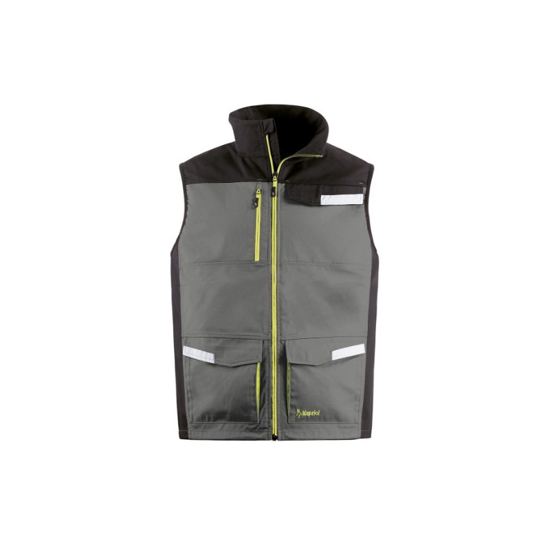 GILET KAVIR L GRIS-NOIR