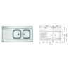 EVIER INOX MAN A POS 120X60 NF