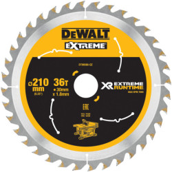 Lame de scie circulaire stationnaire carbure XR Runtime. 210 x 30 mm. 36 dents
