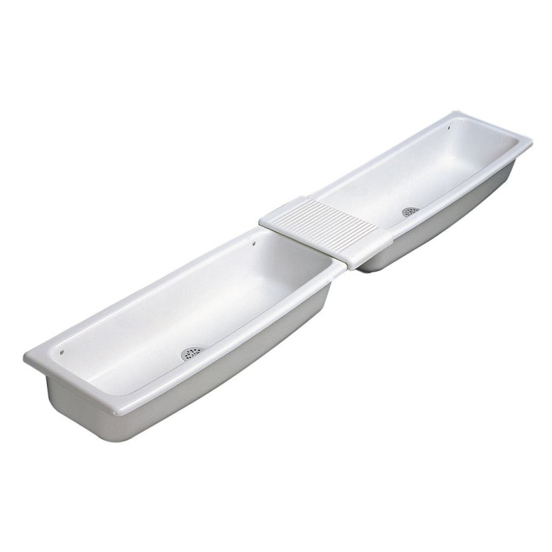 Lavabo "Auge" 95 x 33 cm Contour 21 blanc. en céramique