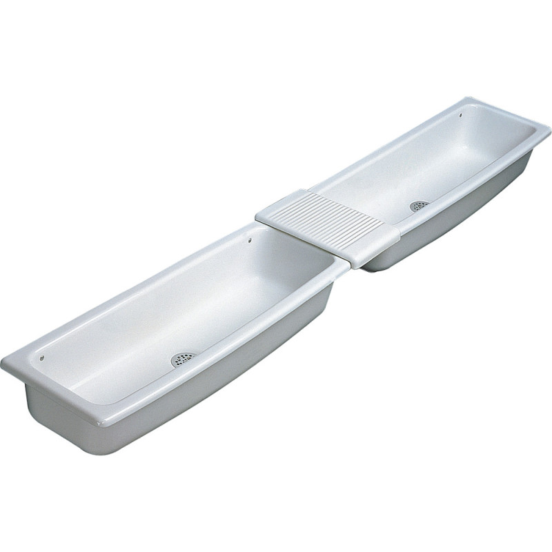 Lavabo "Auge" 95 x 33 cm Contour 21 blanc. en céramique