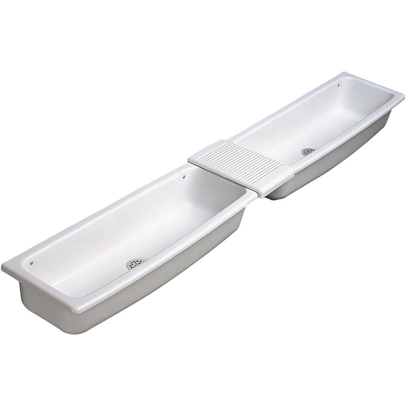 Lavabo "Auge" 95 x 33 cm Contour 21 blanc. en céramique