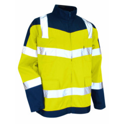 BLOUSON HAUTE VISIBILITE PRECAUTION L JAUNE-BLEU