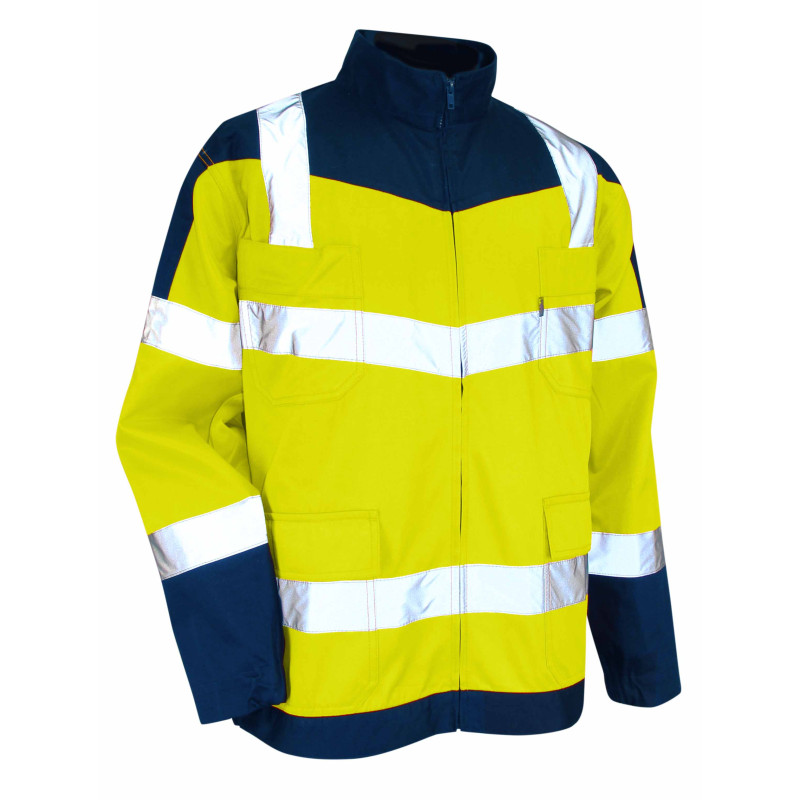 BLOUSON HAUTE VISIBILITE PRECAUTION XXL JAUNE-BLEU
