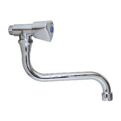 Robinet mural-tete clapet-bec150mm