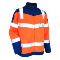 BLOUSON HAUTE VISIBILITE URGENCE XL ORANGE-BLEU