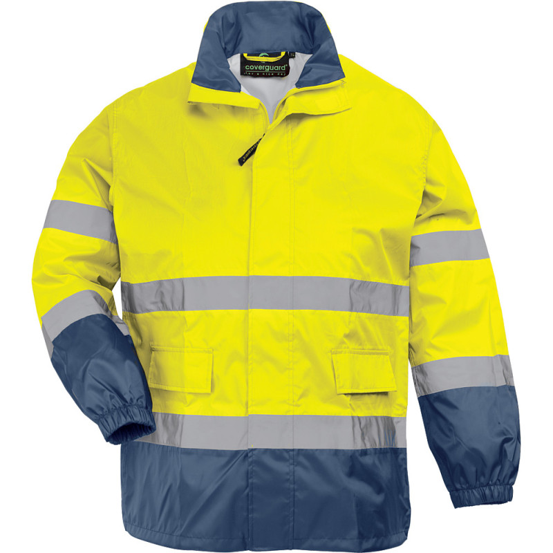 ENSEMBLE DE PLUIE HAUTE VISIBILITE JAUNE-MARINE L classe 3