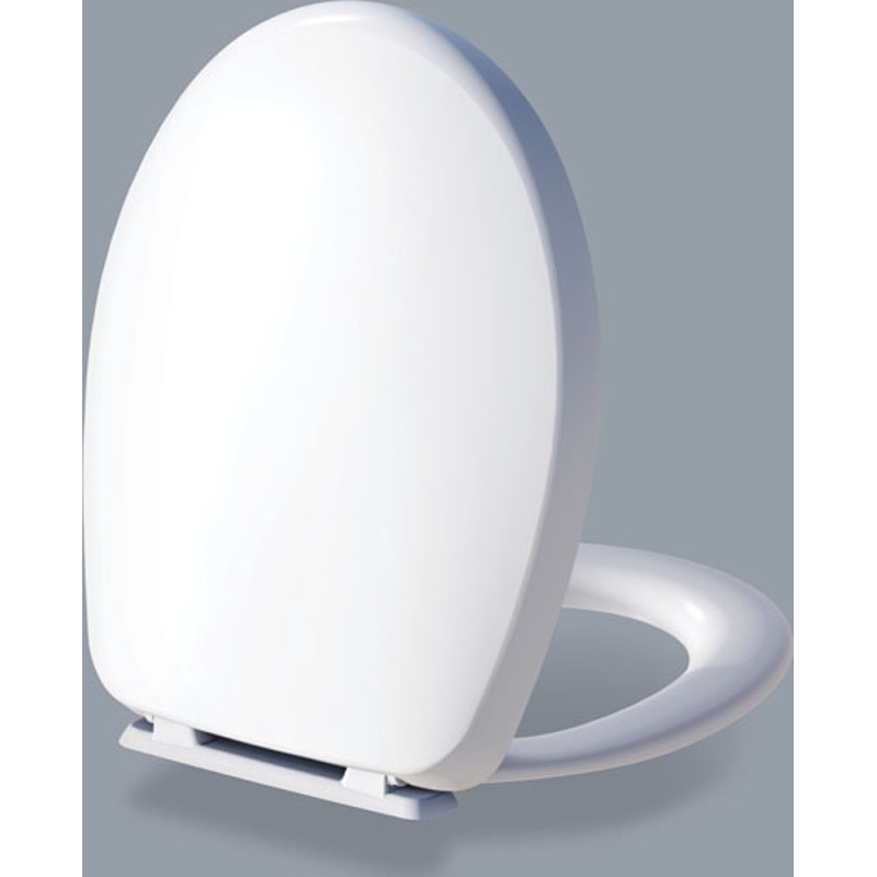 Abattant ORLY 2 blanc avec charnières inox polypropylène 1.25kg