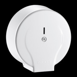 Distributeur de papier WC pr bobine 200 m acier laqué blanc