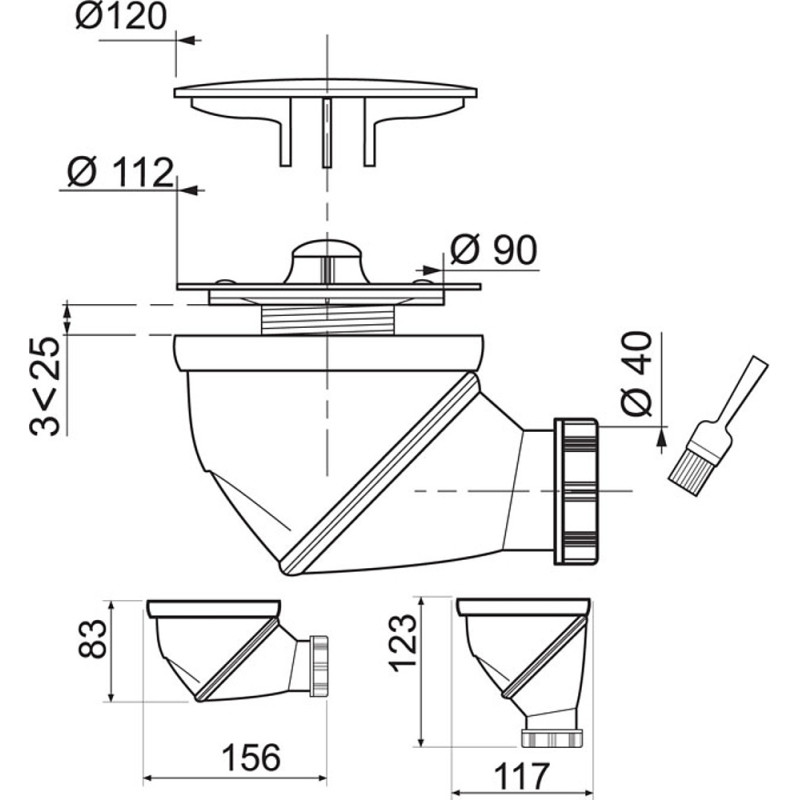 JAMES BONDE D90 DOME METAL