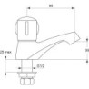 Robinet simple NF ULYSSE C chrome. bec fixe
