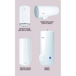 Chauffe-eau électrique Blindé 150L vertical mural standard