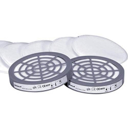 Kit de 6 pré-filtres P2 et 2 adaptateurs pour demi-masque série M6000 JUPITER. À utiliser avec filtres M6000E.