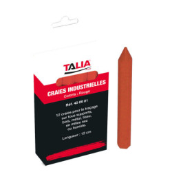 CRAIE ROUGE HEXAGONALE L.120MM BOITE DE 12