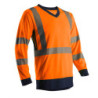 T-shirt haute visibilité orange manche longue.XL classe 3