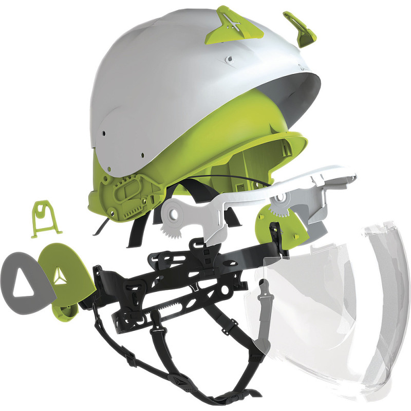 Casque de chantier ONYX AVEC visière ESCAMOTABLE