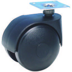 ROULETTE JUMELEE  PLATINE-50MM