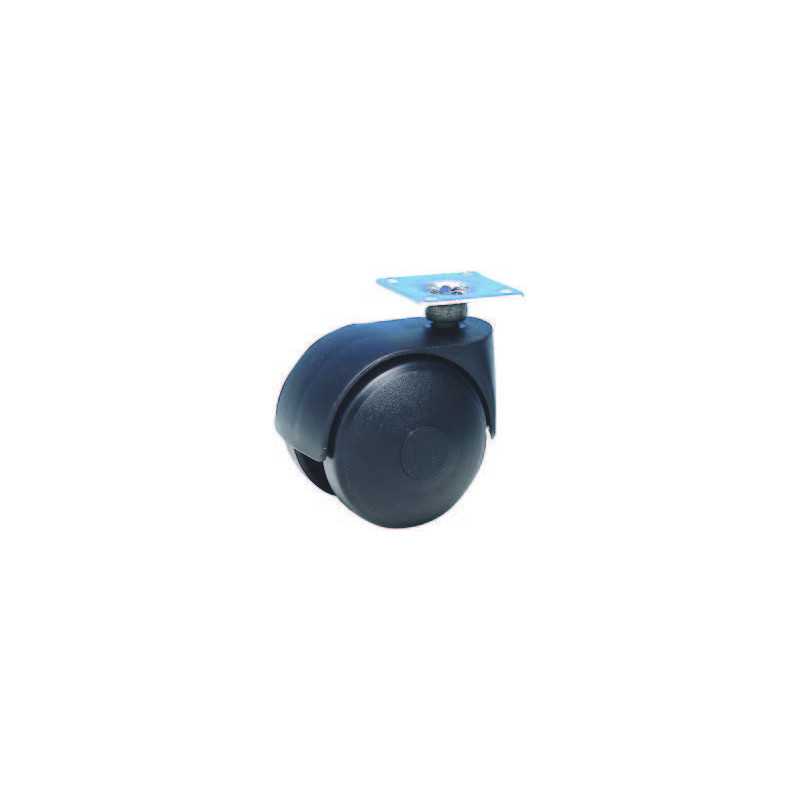 ROULETTE JUMELEE  PLATINE-50MM
