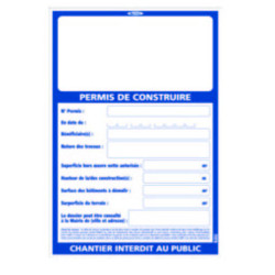 PANNEAU PERMIS DE CONSTRUIRE 1200X800MM