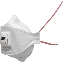 MASQUE ANTIPOUSSIERE PLIABLE FFP3 X10 AURA 9332+ GEN3 AVEC VALVE