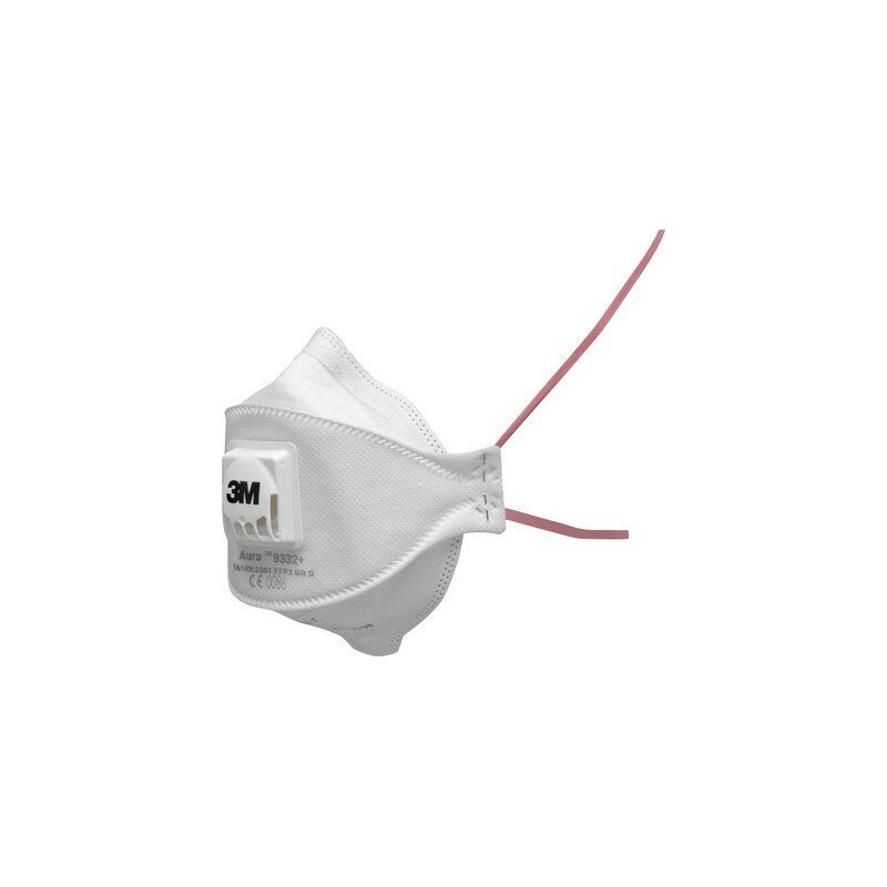 MASQUE ANTIPOUSSIERE PLIABLE FFP3 X10 AURA 9332+ GEN3 AVEC VALVE