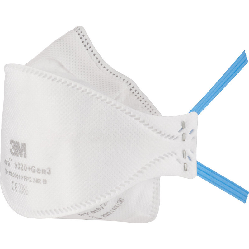 MASQUE ANTIPOUSSIERE PLIABLE FFP2 X10 AURA 9322+ GEN3 AVEC VALVE