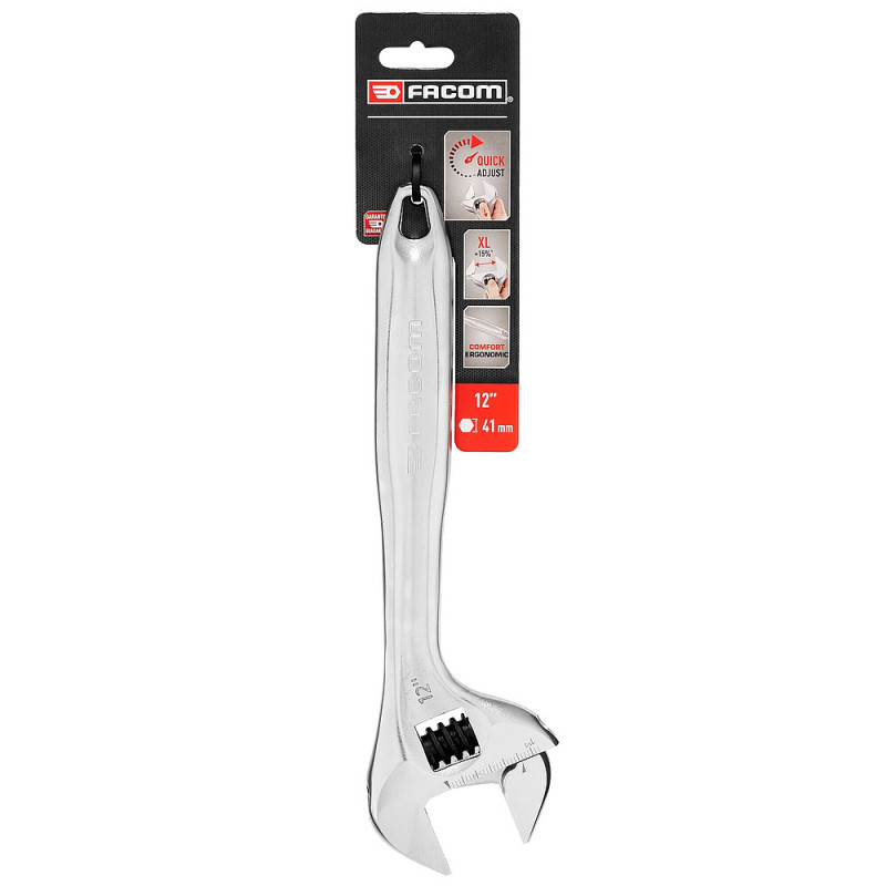 Clé à molette à ajustement rapide. manche métal 12" - FACOM 101.12PB