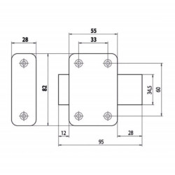 VERROU RPX 2104 BOUTON SANS CYLINDRE