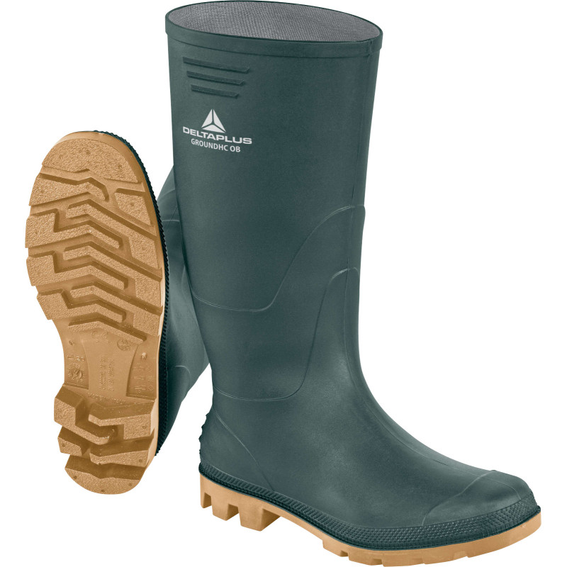 BOTTE TRAVAIL PVC GROUNDHC OB VERT 45