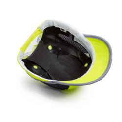 CASQUETTE ANTI-HEURT AEREE COTON-MESH JAUNE HV VISIERE 5CM