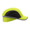 CASQUETTE ANTI-HEURT AEREE COTON-MESH JAUNE HV VISIERE 5CM