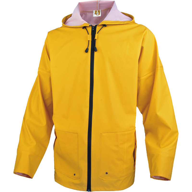 Veste de pluie enduit PVC-PU JAUNE TAILLE L