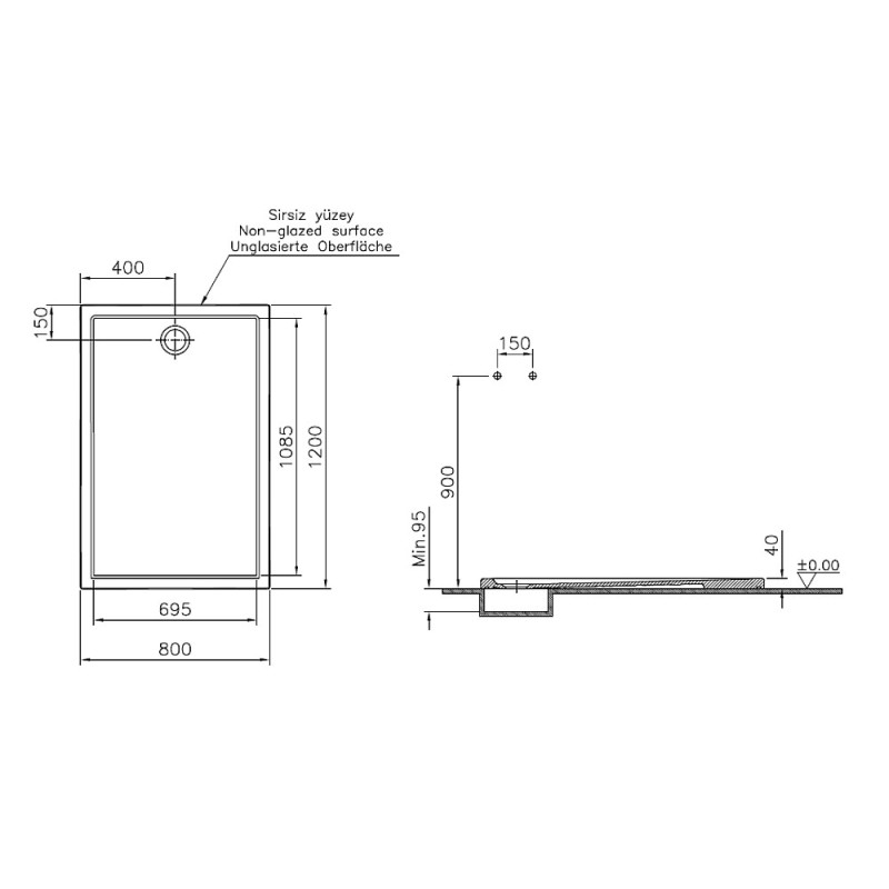 CASCADE REC. 120X80 ANTIGLISS