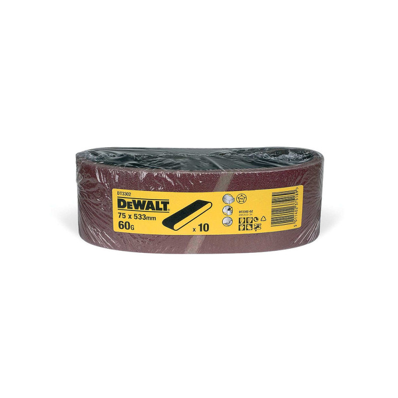 Abrasif pour ponceuses à bande - bois - peinture - métal grain 60 - 75 x 533 mm