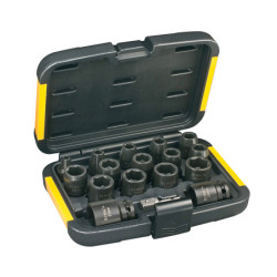 Coffret de 16 douilles à choc avec adaptateur