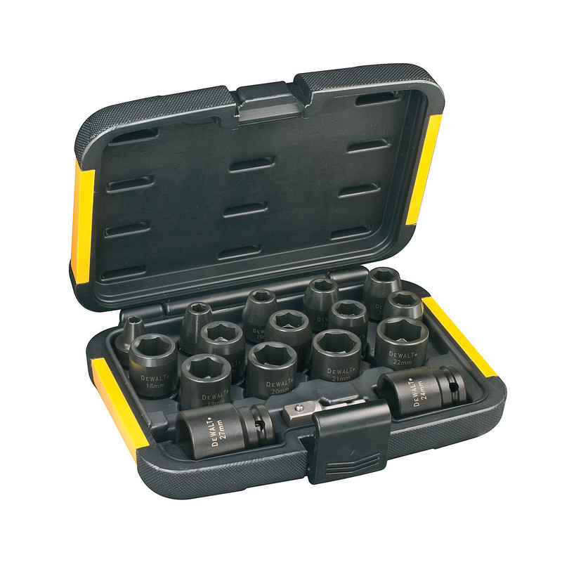 Coffret de 16 douilles à choc avec adaptateur