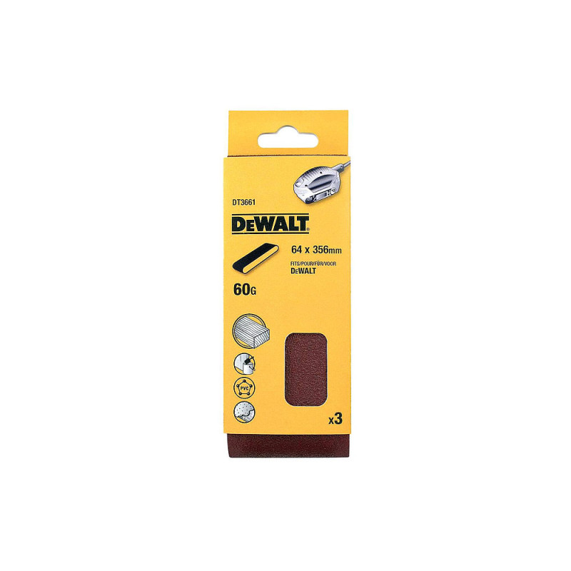 Abrasif pour ponceuses à bande compacte grain 60 - 64 x 356 mm